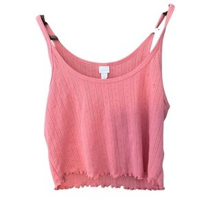 Colsie TankTop Womens Size Medium Pink‎ Dainty Delicate Spagetti Strap
